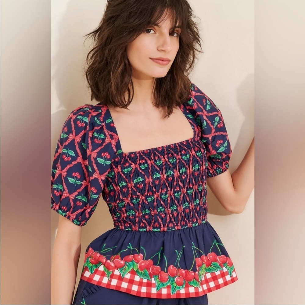 Damson Madder Allegra Puff Sleeve Blouse